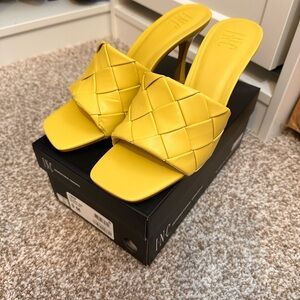 INC International Concepts Women's Yellow  Slide Sandals